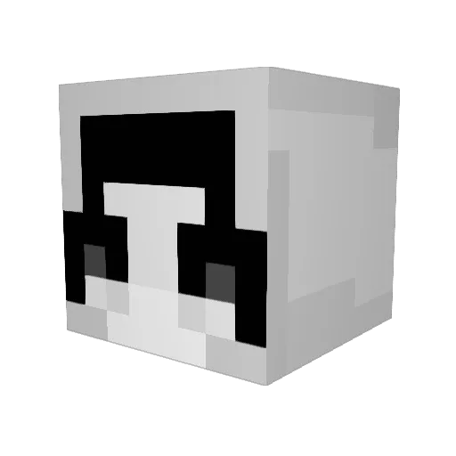 Yeonnah Minecraft avatar head, 3D render