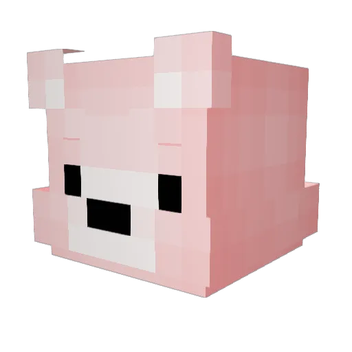 Yeonsol Minecraft avatar head, 3D render