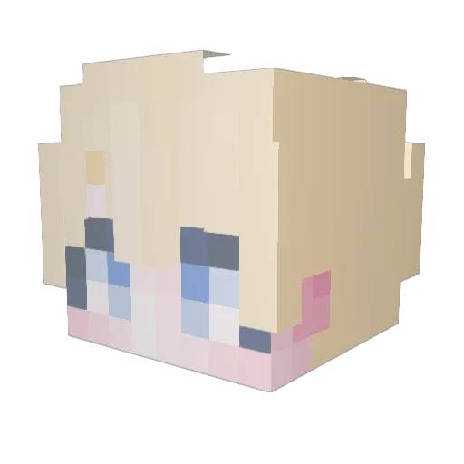 Yeonu_05 Minecraft avatar head, 3D render