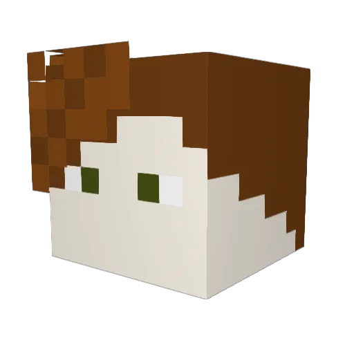 Yeooranium Minecraft avatar head, 3D render