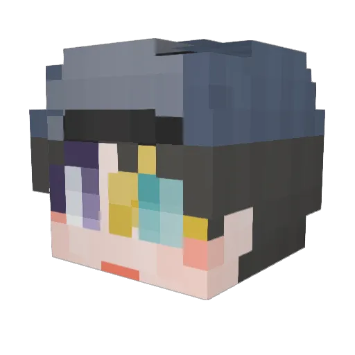 Yeou__ Minecraft avatar head, 3D render