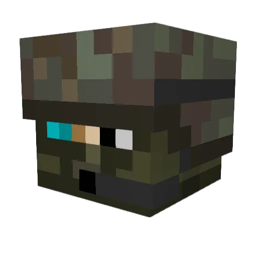 Yeove Minecraft avatar head, 3D render