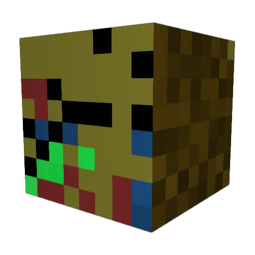 YepMinion Minecraft avatar head, 3D render