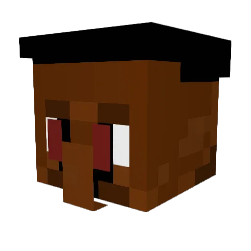 Yerd Minecraft avatar head, 3D render