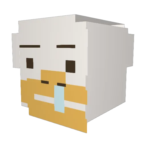 Yerini_ Minecraft avatar head, 3D render