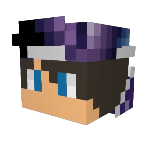 Yeromi Minecraft avatar head, 3D render