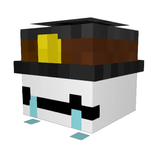 Yertbert Minecraft avatar head, 3D render