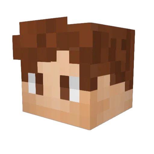 YertleTurtle133 Minecraft avatar head, 3D render