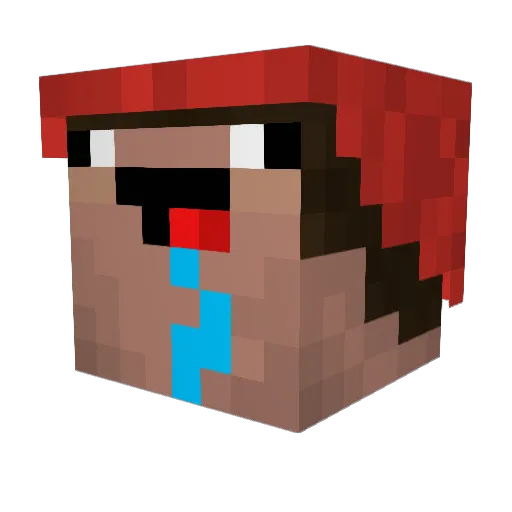 YeryGM Minecraft avatar head, 3D render