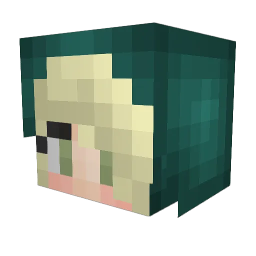 Yerzee Minecraft avatar head, 3D render