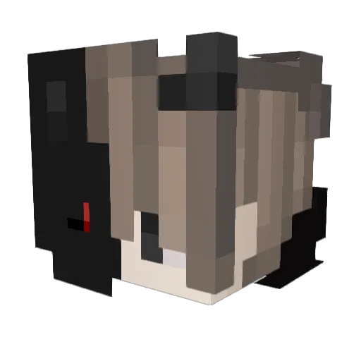 Yes9 Minecraft avatar head, 3D render