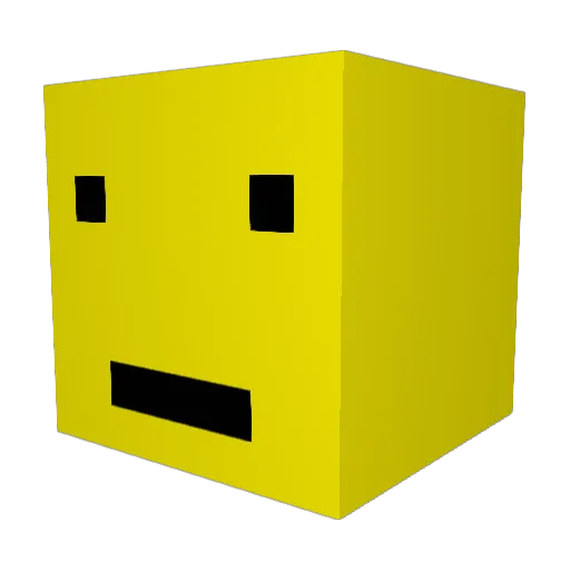 YesAlive Minecraft avatar head, 3D render