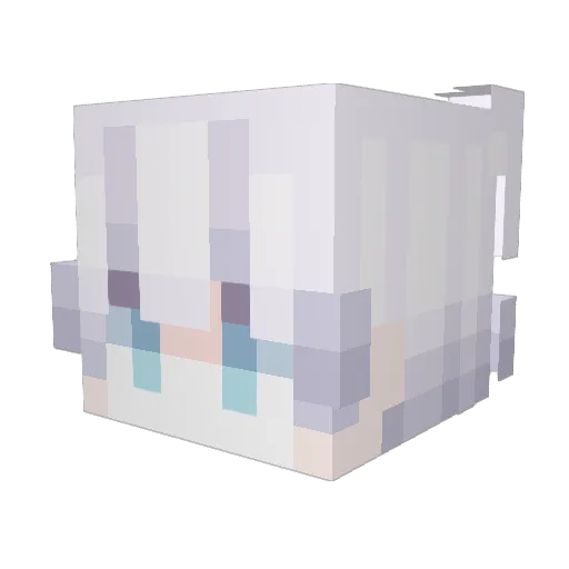 YesIAmTrans Minecraft avatar head, 3D render