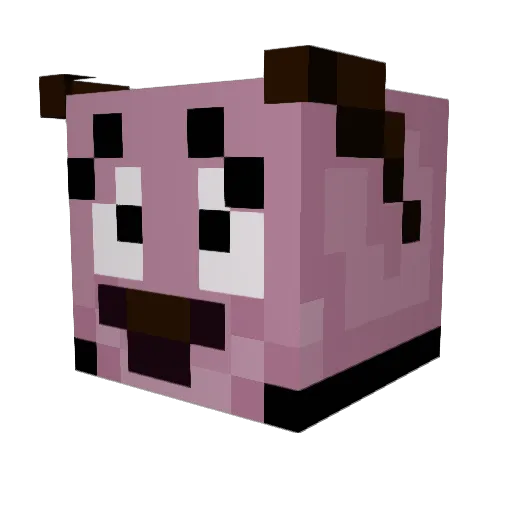 YesLumbago Minecraft avatar head, 3D render