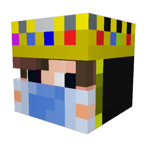 YesSmartyPie Minecraft avatar head, 3D render