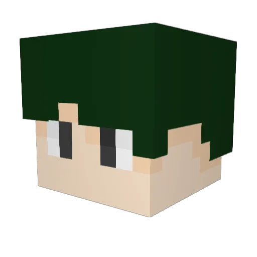 Yes_I_am_Happy Minecraft avatar head, 3D render