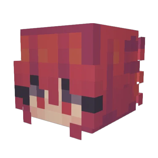 Yes__or_no Minecraft avatar head, 3D render