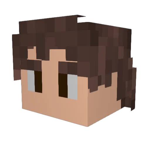 Yes_is_green Minecraft avatar head, 3D render