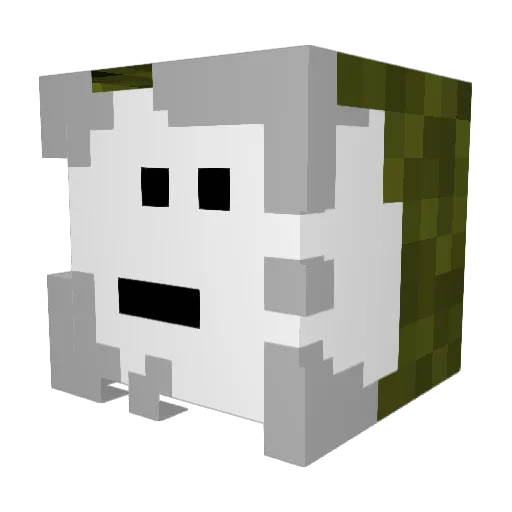 Yes_me_is Minecraft avatar head, 3D render