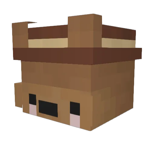 Yesdnil Minecraft avatar head, 3D render