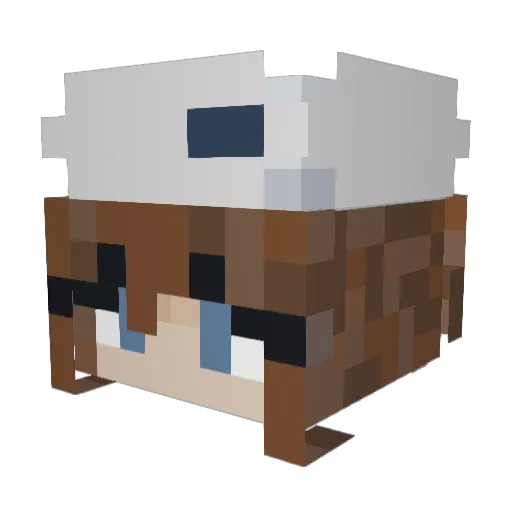 Yeshelo Minecraft avatar head, 3D render