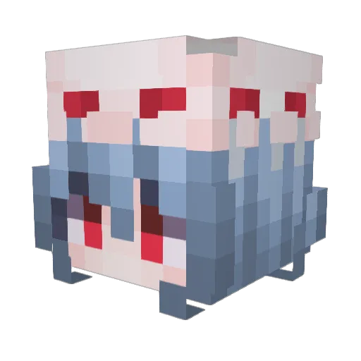 Yestereven Minecraft avatar head, 3D render
