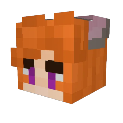 Yesum Minecraft avatar head, 3D render