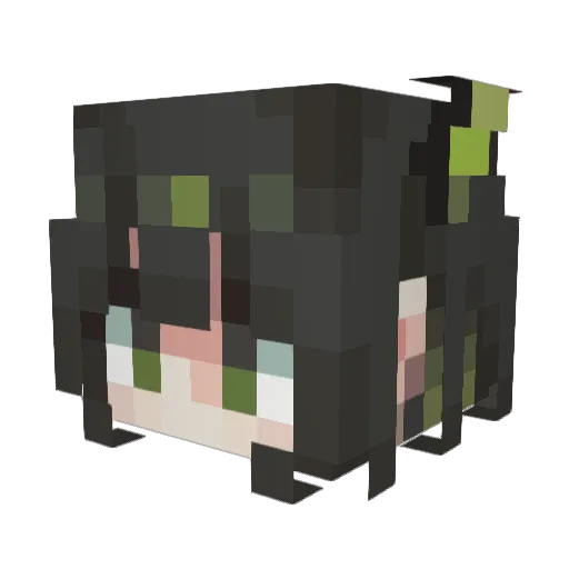 Yetalud Minecraft avatar head, 3D render