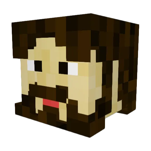 Yetcon Minecraft avatar head, 3D render