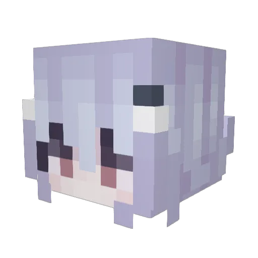 YetiMom Minecraft avatar head, 3D render