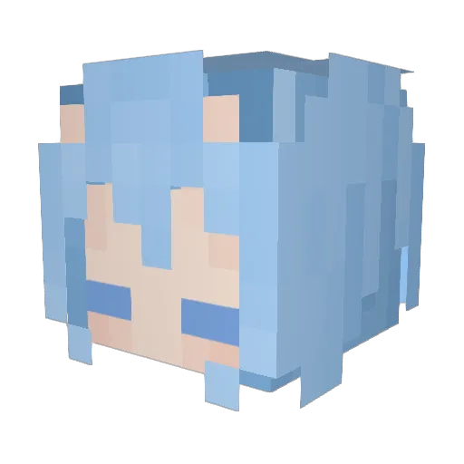 Yetizi Minecraft avatar head, 3D render