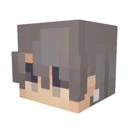 Yeuann Minecraft avatar head, 3D render