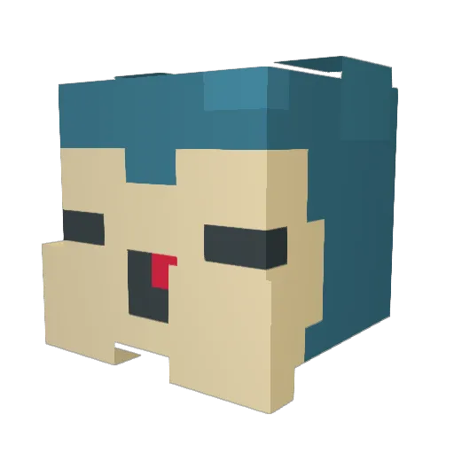 Yeusiey Minecraft avatar head, 3D render