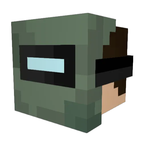 Yeuzz Minecraft avatar head, 3D render