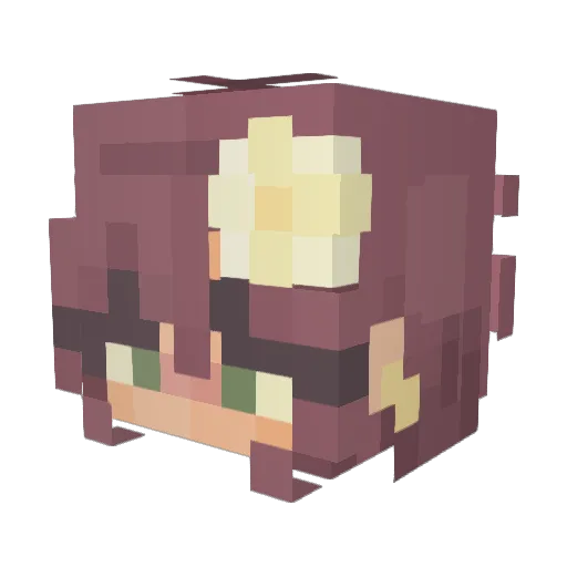 Yevaax Minecraft avatar head, 3D render