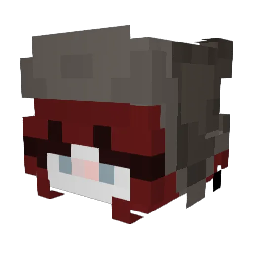 Yevalea Minecraft avatar head, 3D render