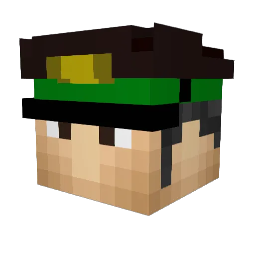 Yevanov Minecraft avatar head, 3D render