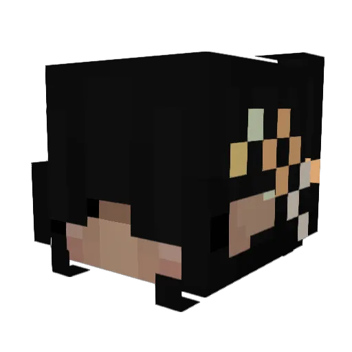 Yevgini Minecraft avatar head, 3D render