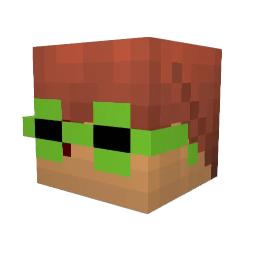 Yevi Minecraft avatar head, 3D render