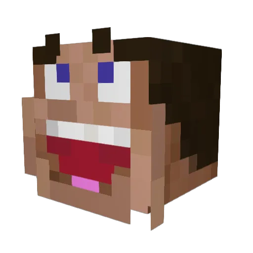Yevox Minecraft avatar head, 3D render