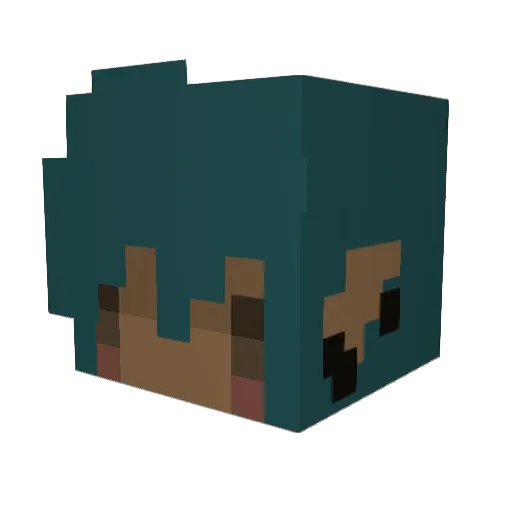 Yexus Minecraft avatar head, 3D render