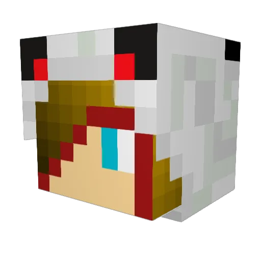 YeyPiz Minecraft avatar head, 3D render