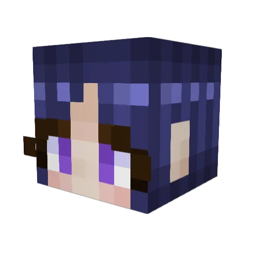 Yeya06 Minecraft avatar head, 3D render