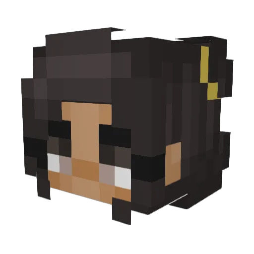 Yeyei174 Minecraft avatar head, 3D render