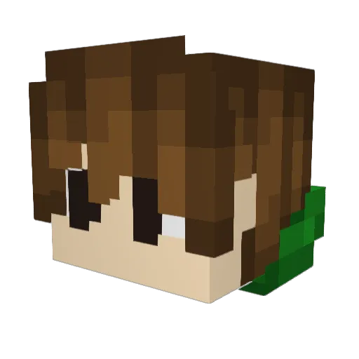Yeyo27 Minecraft avatar head, 3D render