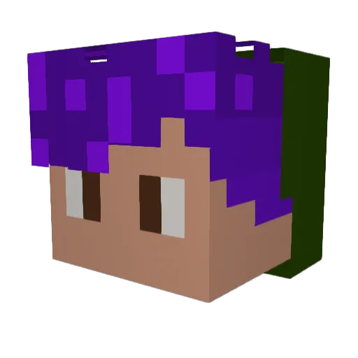 YezNa Minecraft avatar head, 3D render