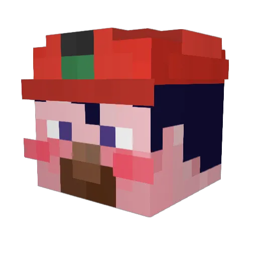 Yezi2U Minecraft avatar head, 3D render