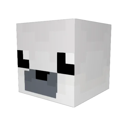 YfkeB Minecraft avatar head, 3D render