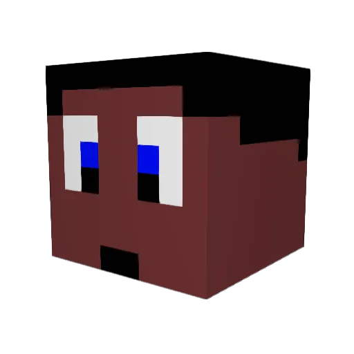 Yfnterra Minecraft avatar head, 3D render