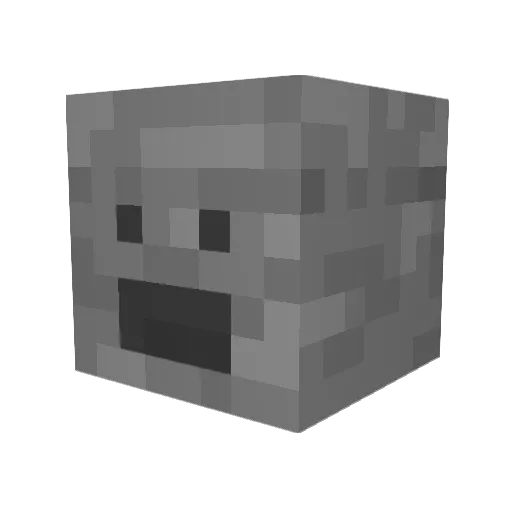 YfudgeY Minecraft avatar head, 3D render